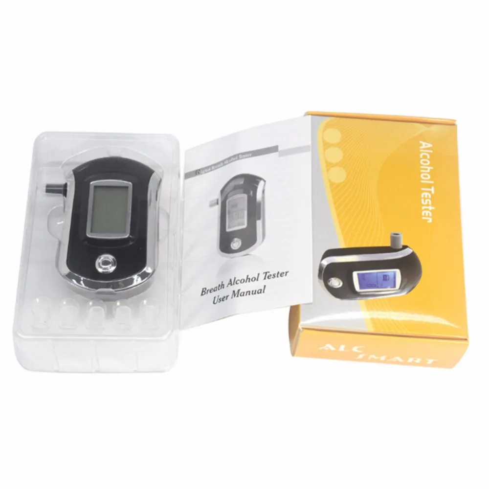 في-6000 براءات أسود Alcotest الرقمية الكحول اختبار الكحول اختبار التنفس محلل كاشف