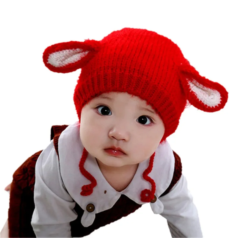 

Brand Hat Children Toddler Kids Baby Warm Winter Wool Knit Beanie Fur Pom Pom Bobble Hat Cap Winter Warm Hat