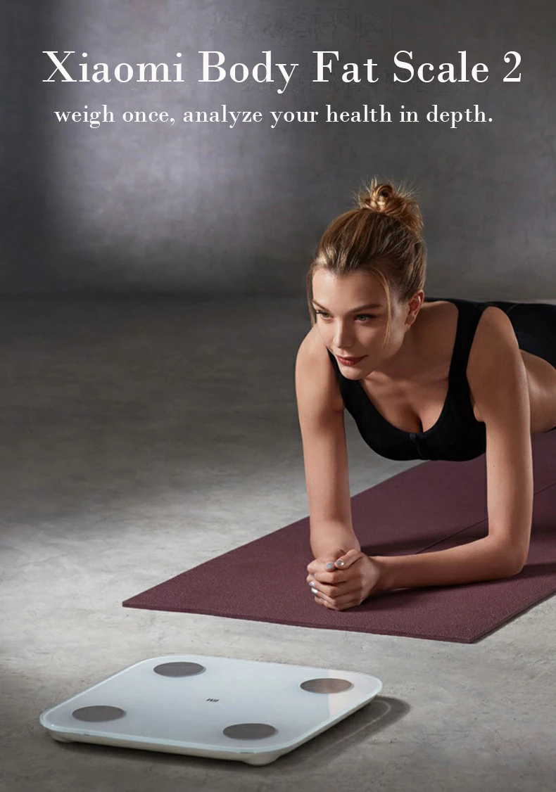 

Smart Weight Xiaomi Scale 2 Bathroom Body Fat mi Scale 2 Support Bluetooth Mifit APP 13 Body Data Xiaomi Balance