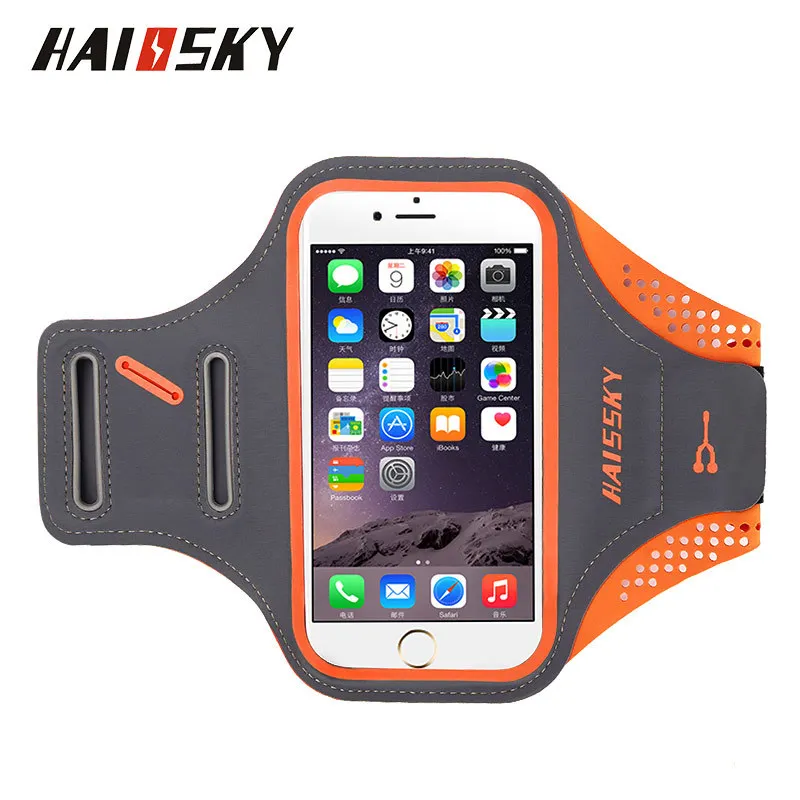 Haissky الرياضة آيفون × 8 7 زائد 6 6 ثانية شاشة اللمس تشغيل gym الذراع حالة الفرقة ل سامسونج s9 s8 هواوي p20 p10 p9 لايت