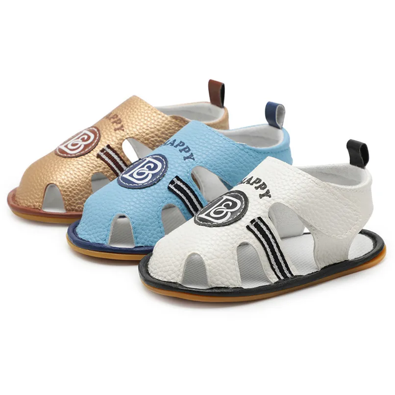 

Summer Baby Sandals Toddler Infant Baby Boy Letter Roman Crib Shoes Soft Sole Anti-slip Single Shoes Baby Boy Sandals M8Y29#F