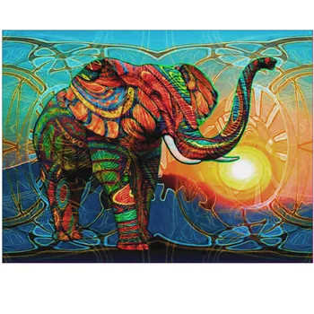 

DIY round diamond painting 5D "elephant" pattern embroidery cross stitch mosaic diamond rhinestone home decoration gift