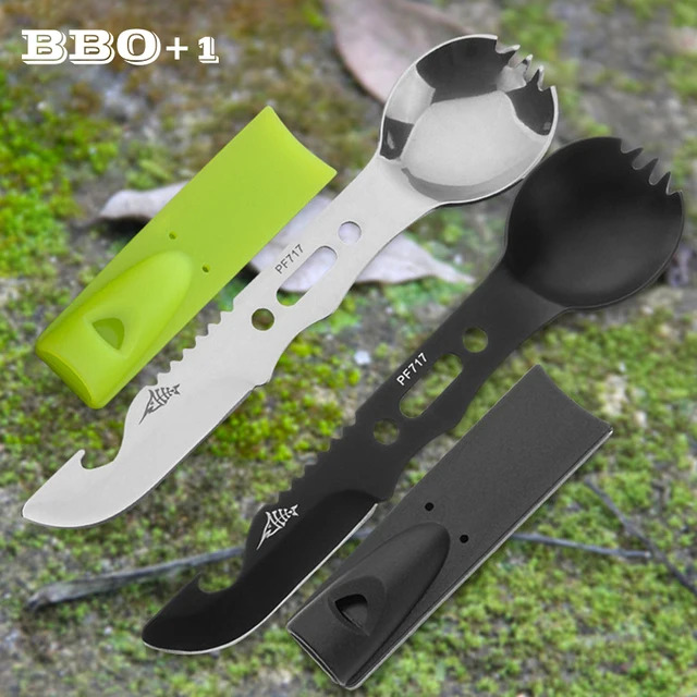 Portable Stainless Steel Folding Camping Picnic Cutlery Knife Fork