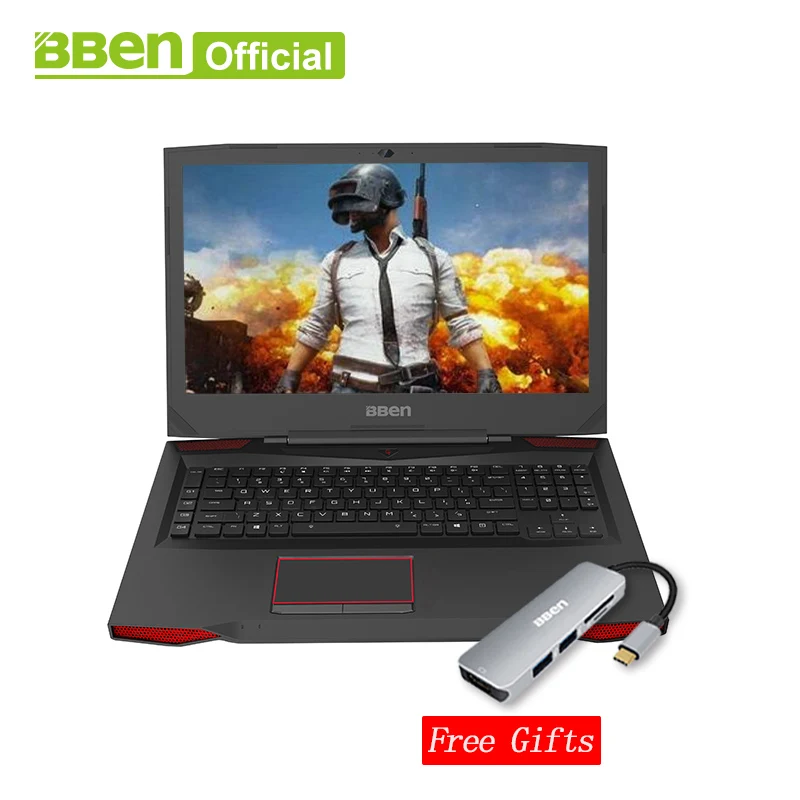 Игровой ноутбук Bben G17 NVIDIA GTX1060 GDDR5 17 3 дюйма pro Windows 10 intel 7 го поколения. i7 7700HQ DDR4 8 ГБ/16