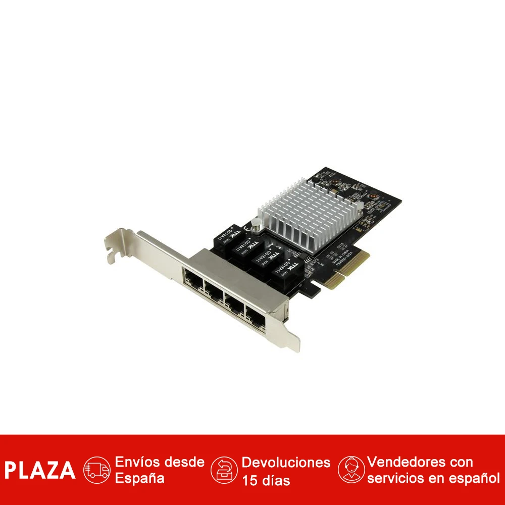 

StarTech.com Tarjeta de Red PCI Express Ethernet Gigabit con 4 Puertos RJ45 Chipset Intel i350, Interno, Alambrico, PCI-E, Ether