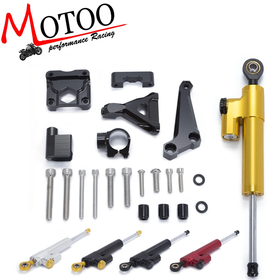 

Motoo -Motorcycle Full set CNC Steering Damper Stabilizerlinear Linear Stabilizer Bracket kit For KAWASAKI Z300 Z250 2015-2016