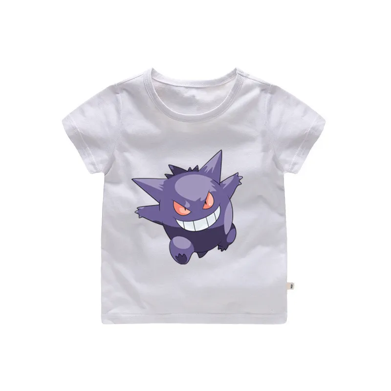 От 2 до 12 лет дети Gengar футболка для маленьких девочек Летнее платье с героями