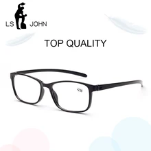 LS JOHN Retro Full Frame Reading Glasses Women&Men TR90 Ultralight Clear Lens Presbyopic Eyewear Magnifier+1.0to4.0 for Reader