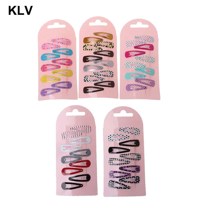 

10 Pcs Cute Colorful Metal Snap Clips Hair Pin Girls Hair Clips Kids Accessories