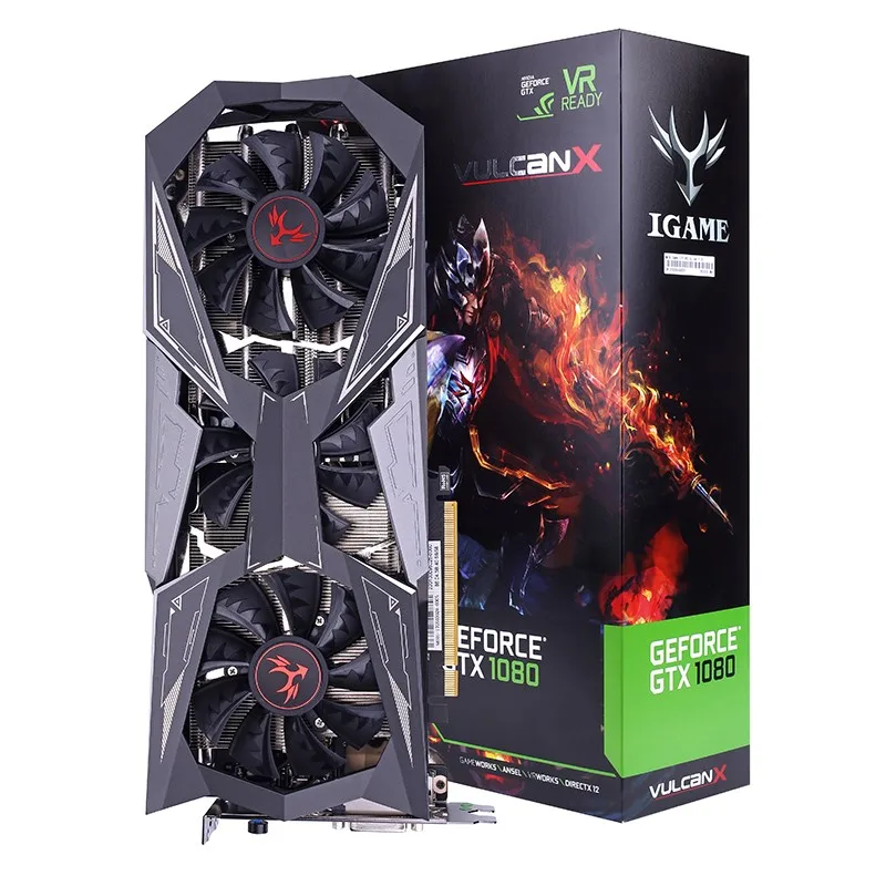 Цветная игровая видеокарта iGame GTX1080 Vulcan X LE 8 Гб GDDR5X CUDA 2560 1607 1847 МГц 256 бит PUBG 10010