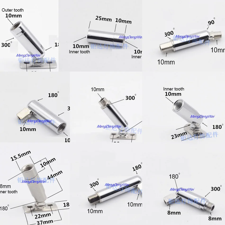 

Universal Joint lamp light mechanical steering plated steering head headband fixed connection piece Lighting Accessories
