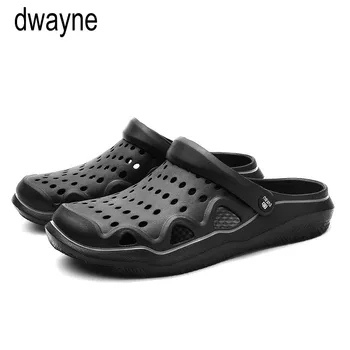 

New Summer Shoes Men Beach Sandals Hollow Slippers Men Lighted Casual Shoes Outdoor Fashion Men Flats 2019