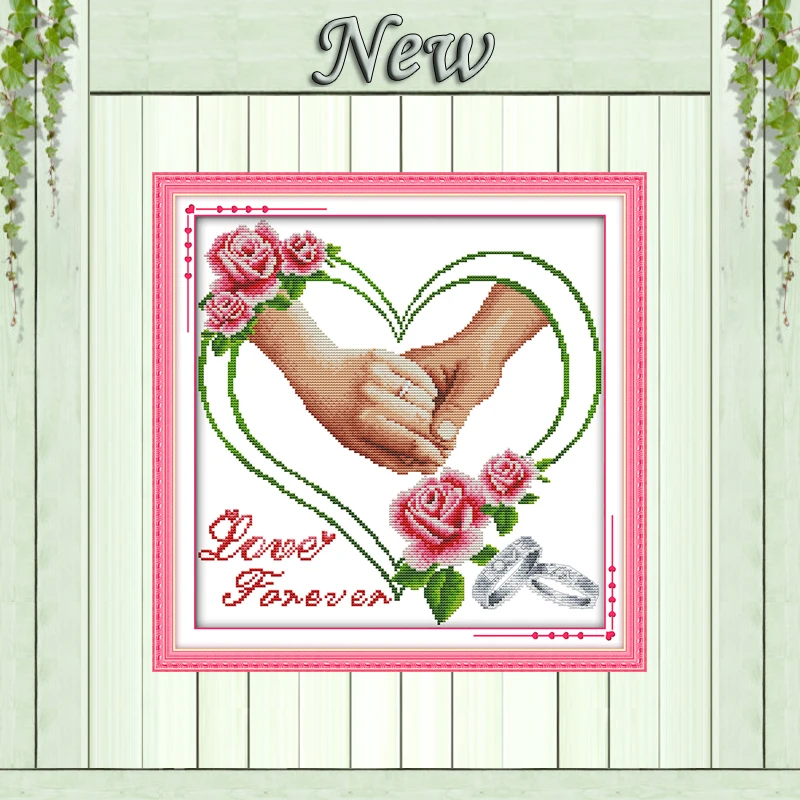 

Give you happiness lovers home decor painting counted print on canvas DMC 11CT 14CT Cross Stitch kits embroidery needlework Sets