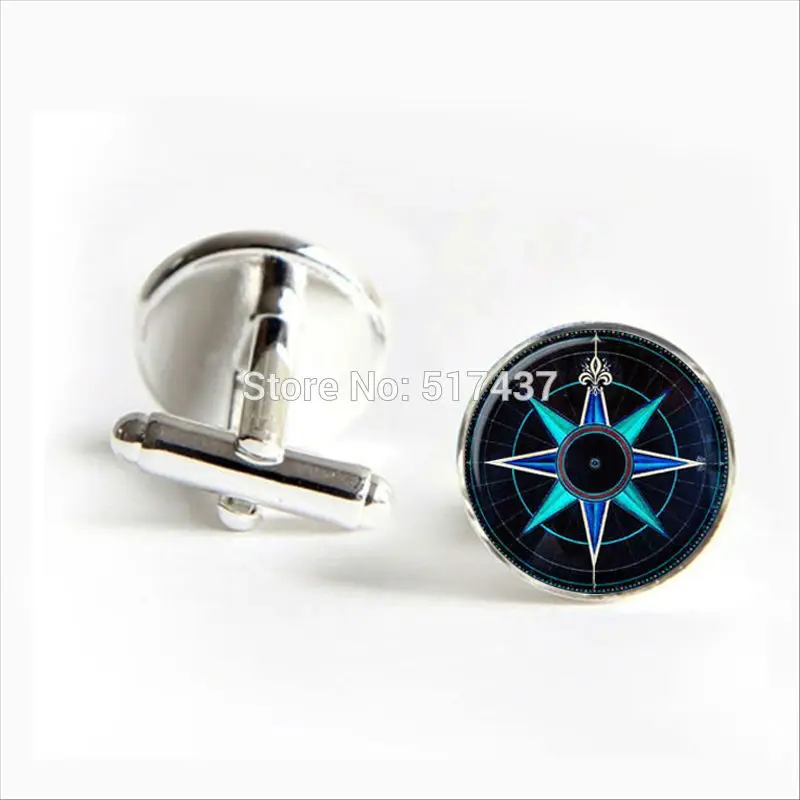 2017 оптовая продажа винтажные в форме компаса запонки радиальная для Для женщин