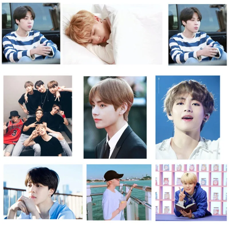 

31pcs/set K-POP BTS Bangtan Boys 2019 New Fashion Photo Version For Student Card Bus PVC Crystal Card Stickers