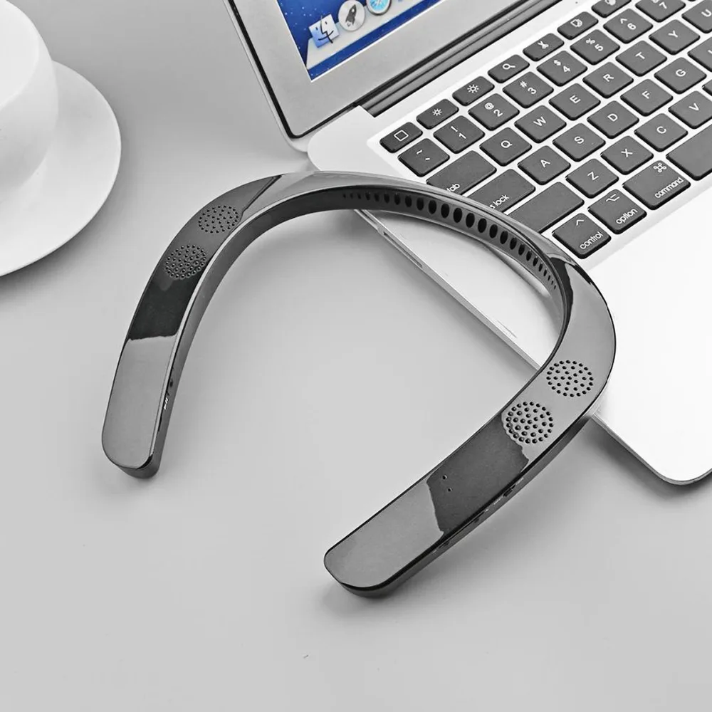 

SOONHUA Version 5.0 Wearable Neckband Wireless Stereo Ear Headphone Personal Speaker Bluetooth Speaker MP3 Palyer Headset