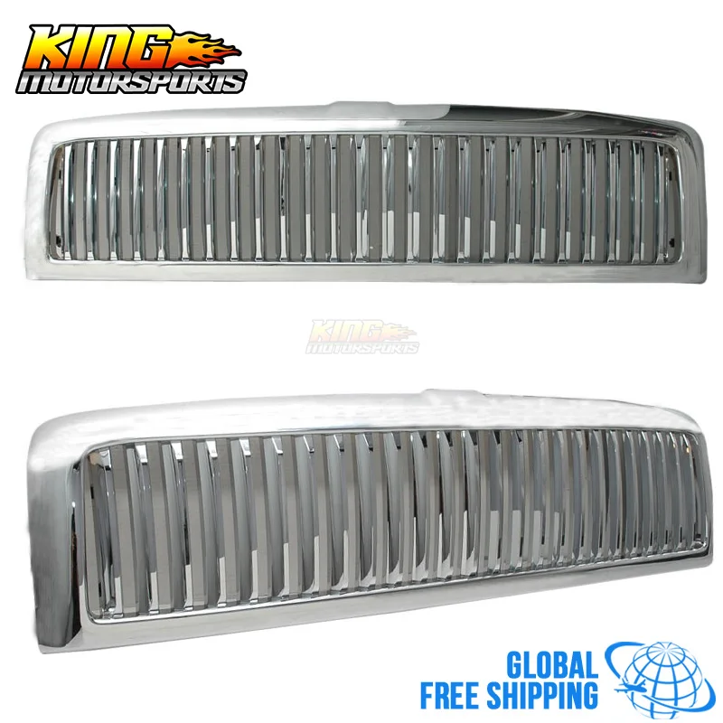 Для 94-02 Dodge Ram 1500 2500 3500 Вертикальная передняя решетка хромированная вытяжка гриль глобальная по всему миру