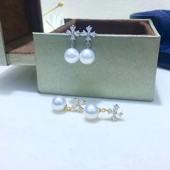 

NEW DESIGN 925 Sterling Silver Earrings Set Base Findings Mountings Parts Mounts for Pearl Jade Corals Stones Beads