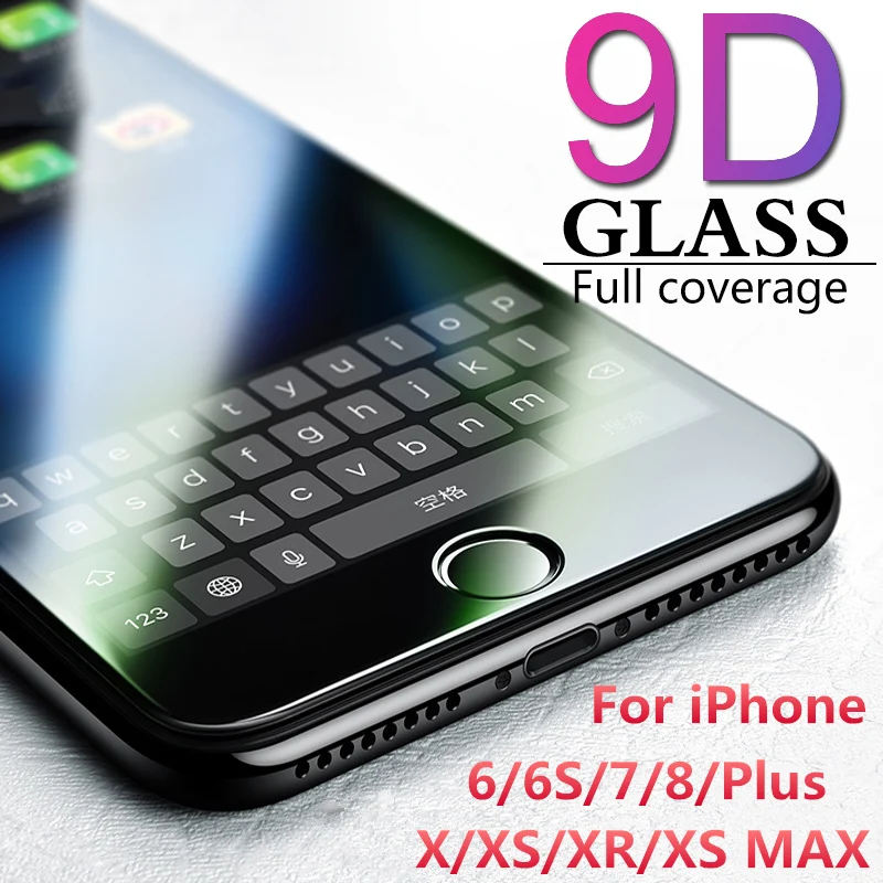 NFH 9D чехол Защитное стекло на iPhone 12 11 Pro X XR XS Максимальная защита для экрана из