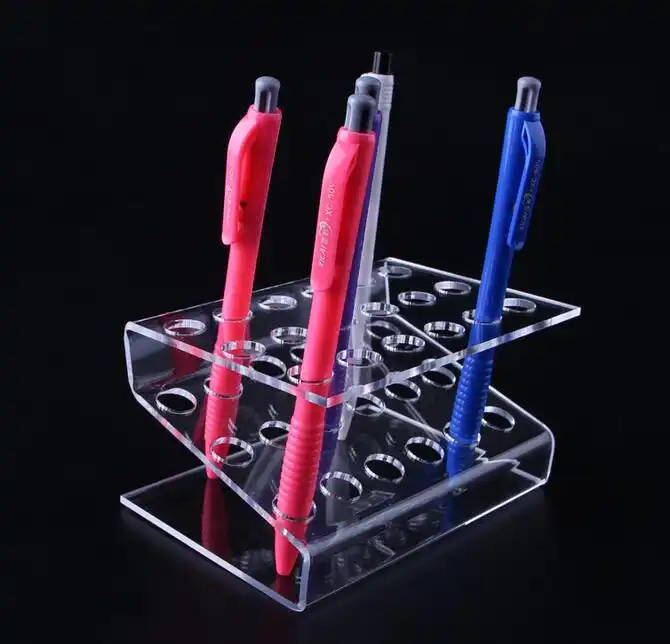Pencil Pen Makeup Brush Eyebrow Acrylic Display Stand Rack Organizer Holder RS