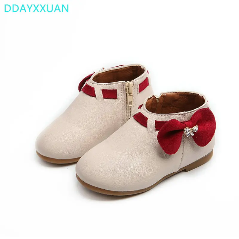 

Girls boots Princess 2018 New autumn children girls Fashion and ankle boots kids bowknot short boots Baby Suede boots girl shoes