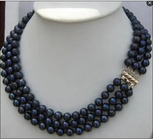 

Free Shipping >>>>>Genuine 17" 9mm round white green freshwater pearls necklace e2191