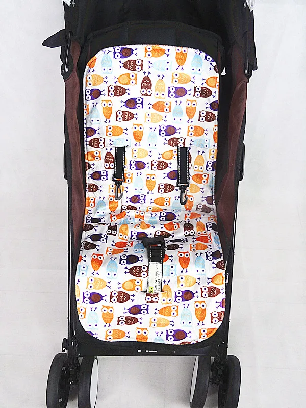 Baby Pushchair Seat Liners,Pram Liner Universal Fit For Most Pushchairs,100% Cotton Double-Sided Baby Stroller Cushion Pad,Stroller Seat Cover For Toddler Infant 1 Pack,78x34cm(Pink Rose+Checked