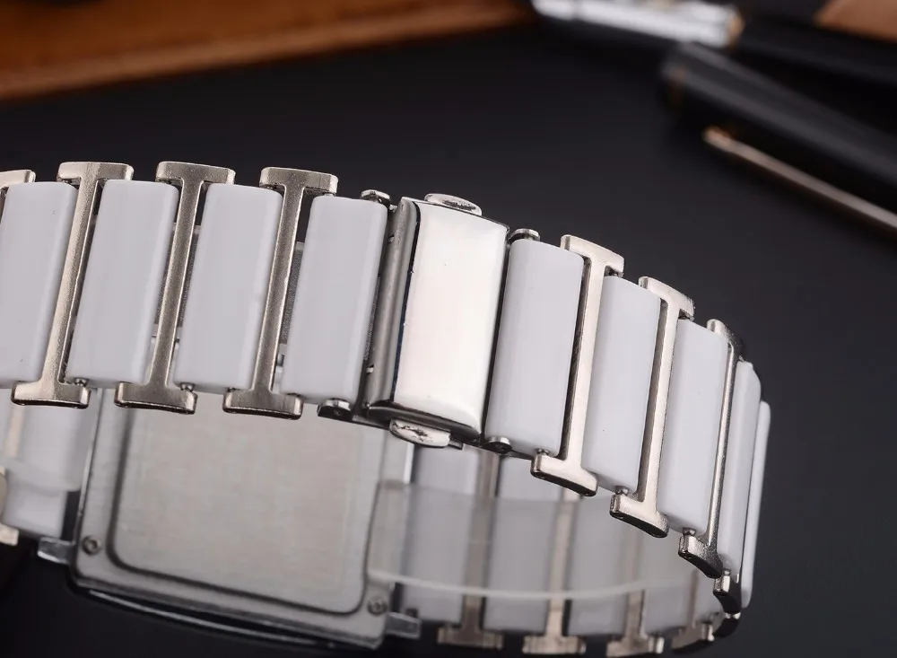 Роскошные брендовые CHENXI, элегантные женские часы, стразы, белое серебро, простой стильный дизайн, керамический браслет, кварцевые повседневные часы