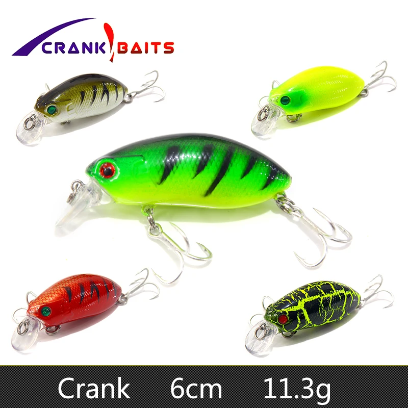 

CRANK BAITS 6cm 11.3g Swim Fish Fishing Lure Artificial Hard Crank Bait topwater Wobbler Japan Mini Fishing Crankbait lure YB505