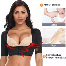 Lover beauty, женское корректирующее белье, топы на бретелях для похудения, короткий рукав, Корректирующее белье для рук, пуш-ап, грудь, корсет для коррекции осанки