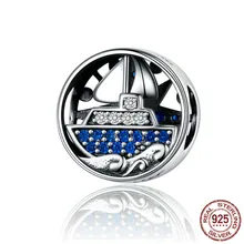 Compass Round Metal Beads Fit Pandora Bracelet Bangle 925 Sterling Silver Zirconia Ship Charm For Silver Bracelet Scc1197 round aluminum compass silver