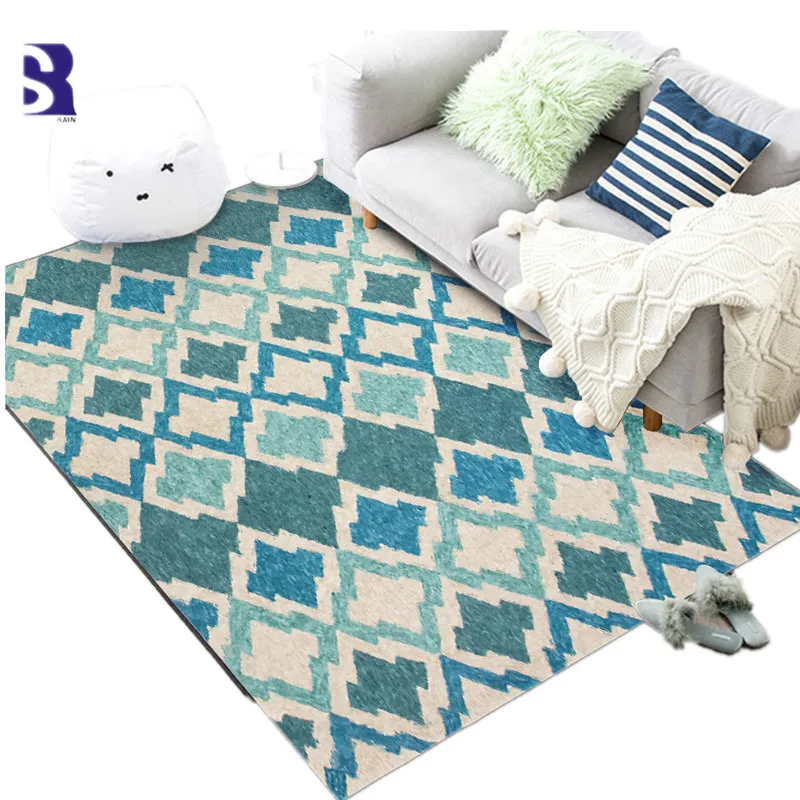 SunnyRain 1 шт. Короткие Плюшевые геометрические области коврики для гостиной и ковры для кухни кровати комнаты ковры