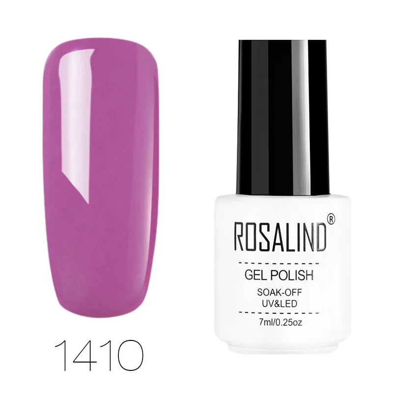 ROSALIND гель 1S Гель лак для ногтей Классический 30 цветов Гель-лак для ногтей УФ светодиодный Полупостоянный Цвет основа и топ гель лак - Цвет: RC1410