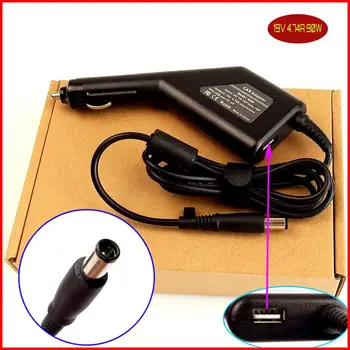 

Laptop DC Power Car Adapter Charger 19V 4.74A 90W + USB Port for HP/Compaq 2210b 2230s 2510p 2530p 2540p 2560p 2710p
