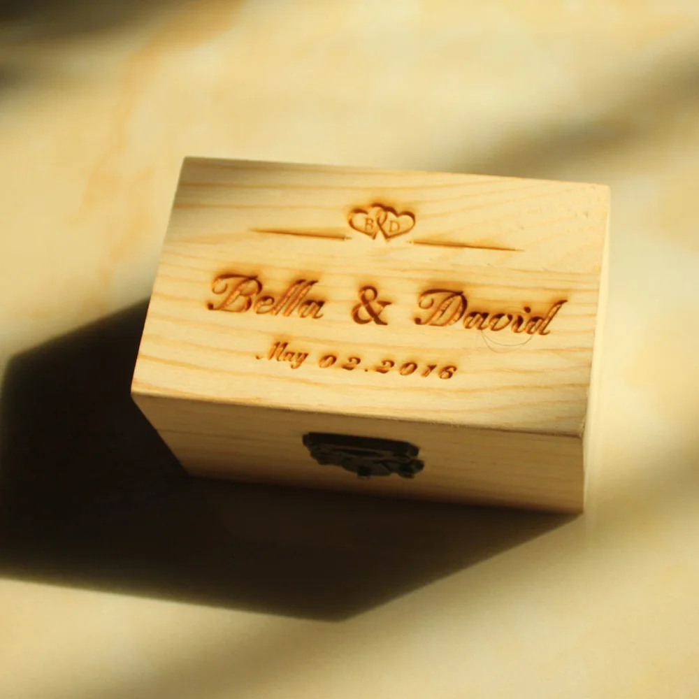 Buy Personalized Wooden Ring Box, Wedding Ring bearer
