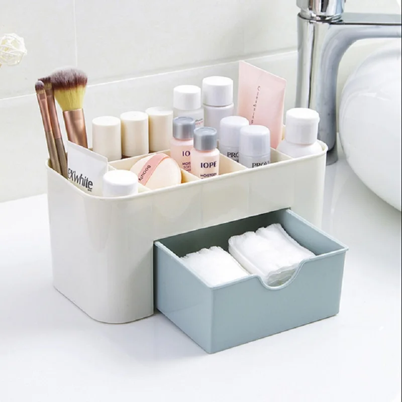 

Jewelry Makeup Box Organizer Case Drawers Cosmetic Display Box Office Sundries Holder Storage Boxes Home Desktop Organizer