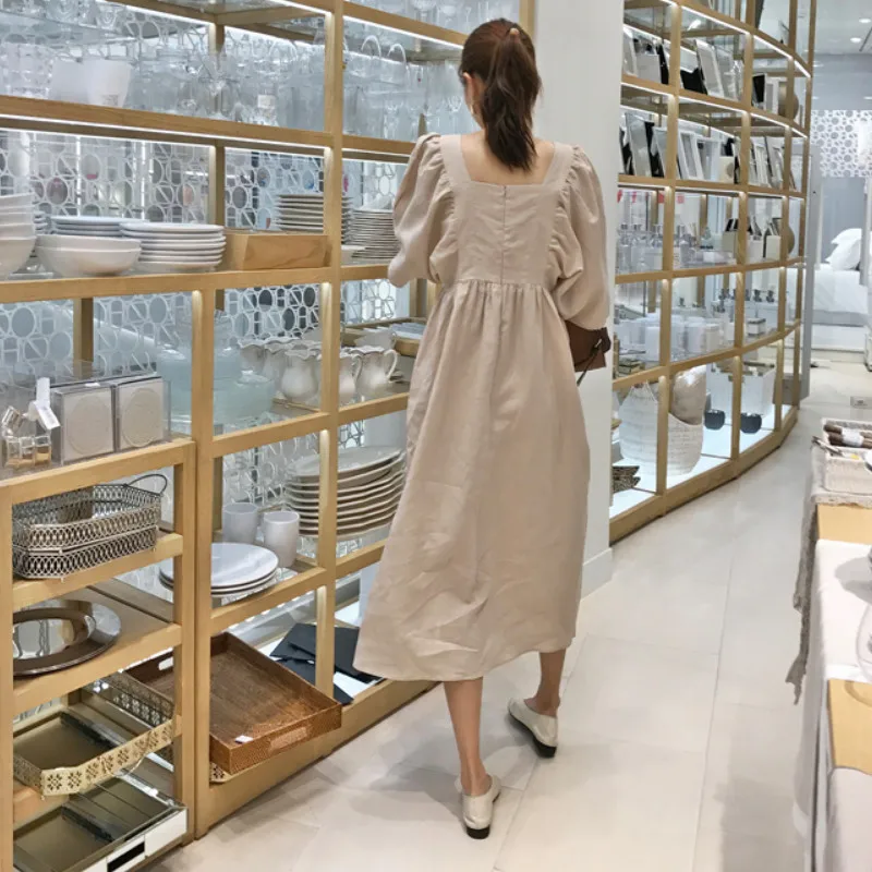 USプーマ コブラ 19マスターズ仕様 カモポロ グレーL 特注刺繍入り 新品1円～ LIZHIQI 韓国ブランド 韓国レディース服 綿素材のワンピース