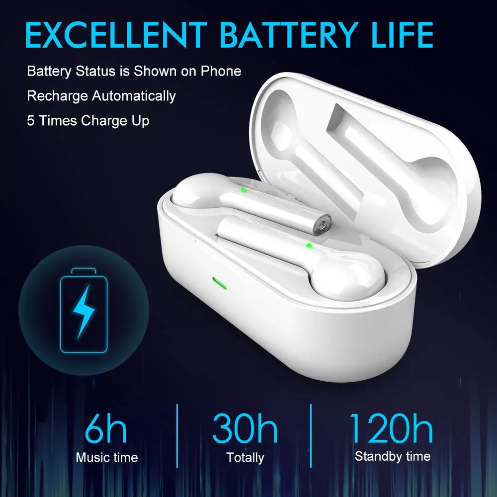 

MORESPORT Touch Wireless Earbuds 5.0 Bluetooth Earphones TWS In Ear Headsets Sport HiFi