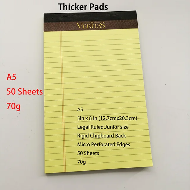 School Smart Legal Pads – 5x8 Inch, Canary Yellow, Pack Of 12, Wide Ruled For Notes & Lists - View #7