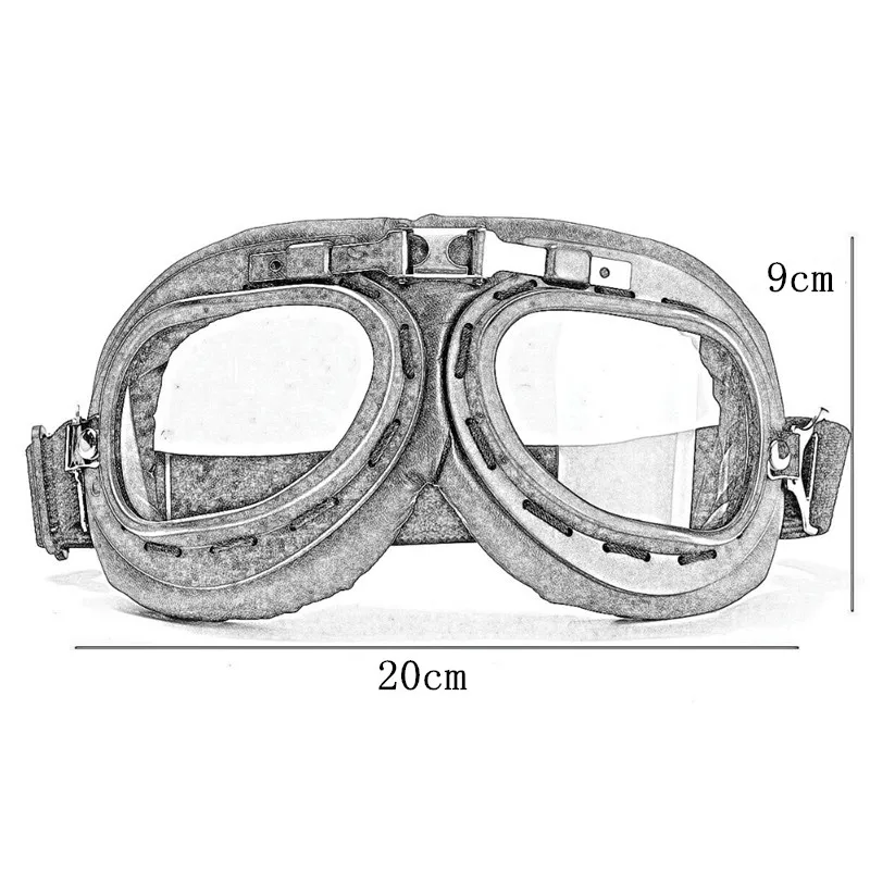 Винтажные мотоциклетные очки ретро мото rbike шлем очки для скутера анти-УФ PC объектив moto Casco очки