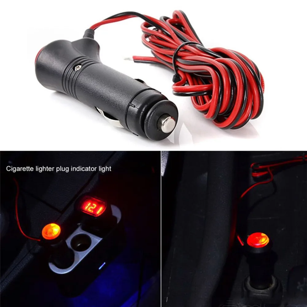 12 V 24 V Maschio Auto Auto Moto Accendisigari Presa Spina Connettore Interruttore On Off Interruttore 1,5 m Connettore universale Colore: nero e rosso