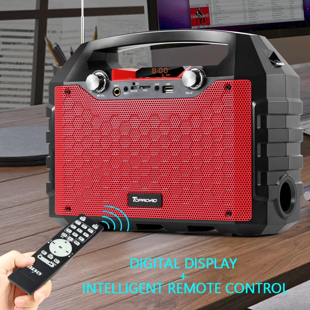  TOPROAD 40W Big Power Bluetooth Speaker Portable Wireless Stereo Bass Speakers Support Remote Contr