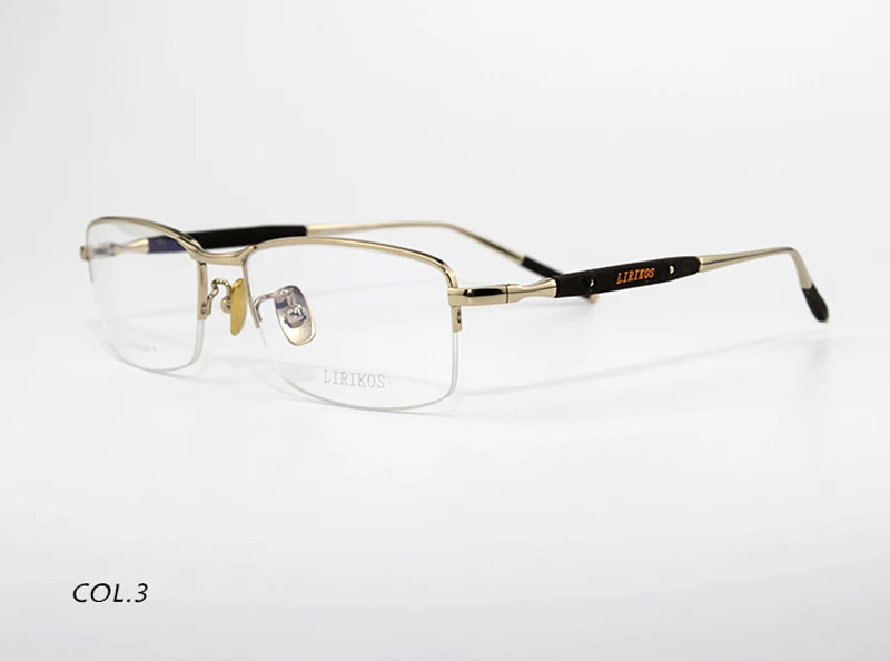 Чистый титановый антикоррозионный бизнес мужские очки для чтения полуоправы для чтения прозрачные линзы для глаз мужские очки аксессуары для очков