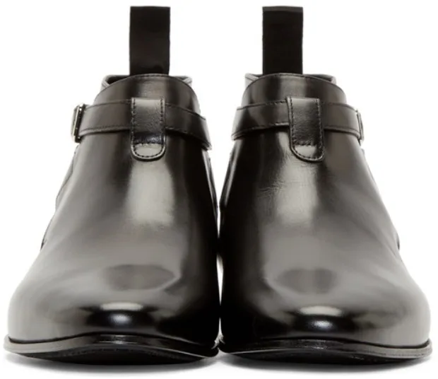 Стиль наивысшего качества дизайнерские черные коричневые пальто краски Мужская обувь люксовый бренд Челси мужские западные мотоциклетные ботинки обувь
