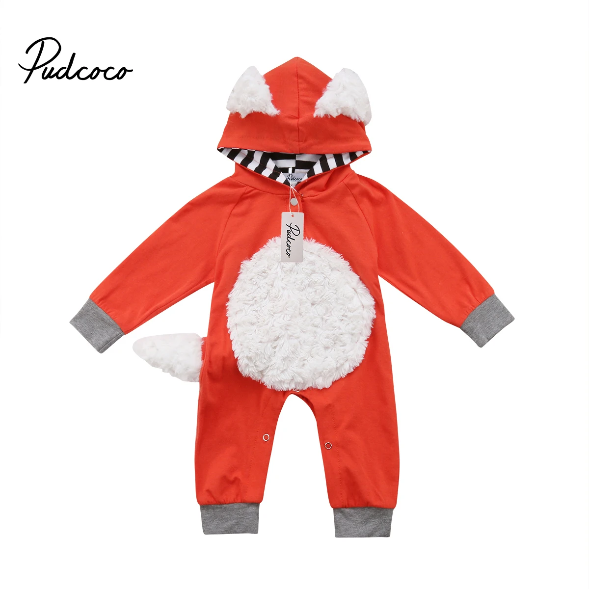Pudcoco новинка 2019 осенне зимняя одежда для малышей милый комбинезон с 3D рисунком