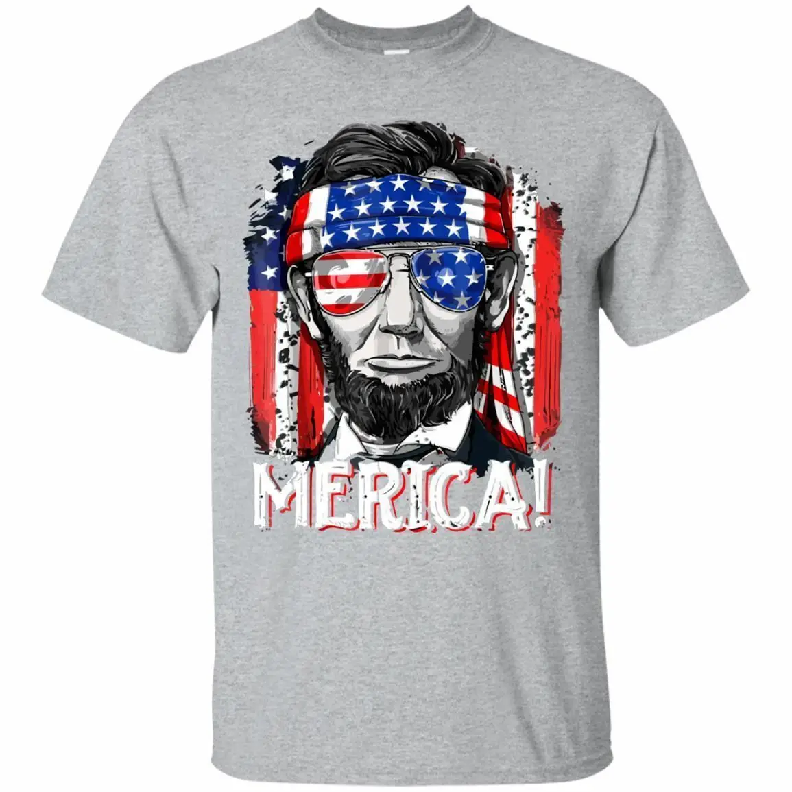 Футболка Merica Abe Lincoln футболка унисекс с американским флагом мурикой 4