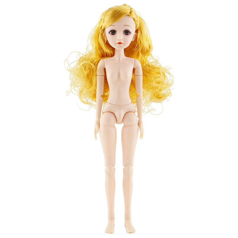 42 см 26 подвижные шарнирные куклы BJD игрушки 1/4 3D глаза Женская НАКЕ Обнаженная тело кудри кукла-девочка игрушка для девочек Подарки