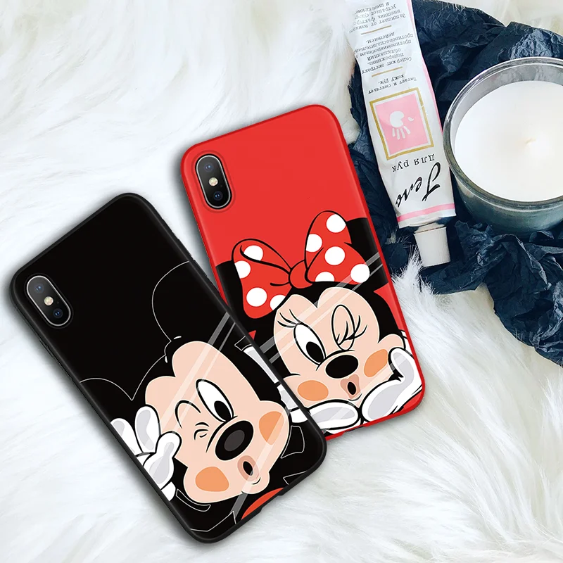 

For iPhone XS Max X XR Cartoon Comic Animal Black Red Cover For iPhone 6 6S 7 8 Plus Funda Coque Soft TPU Capa For iPhone 7 case