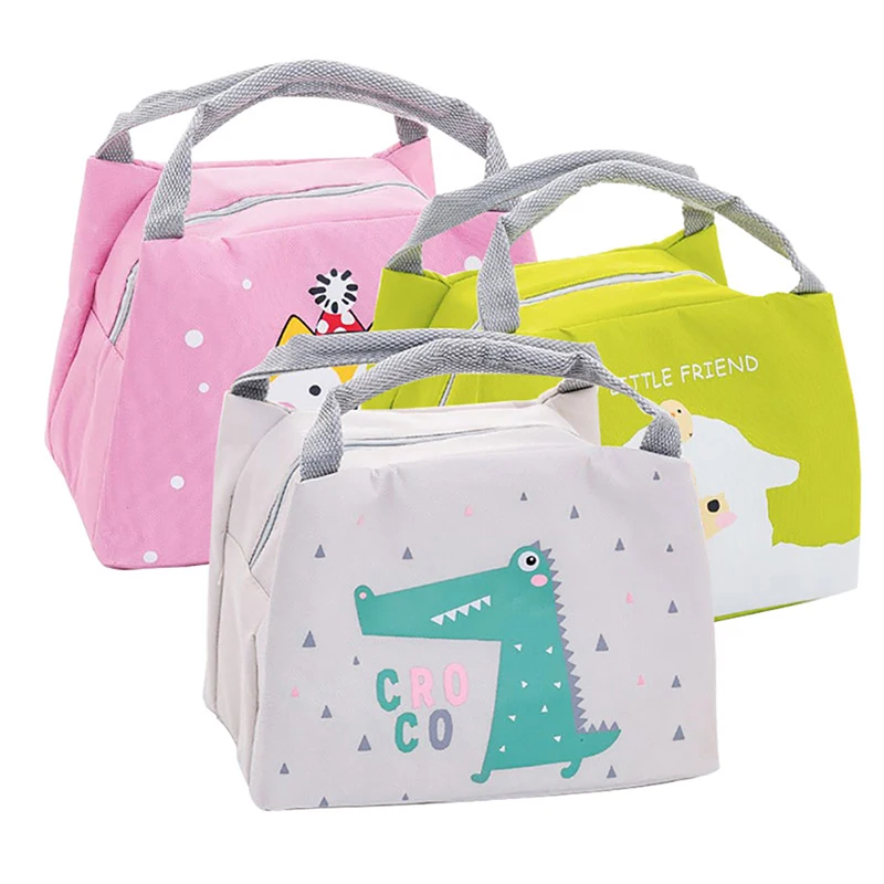 

New 2019 Portable Cartoon lunch box for kids women Lunch Bags Thermal Insulated Cooler Bag Lunch Tote Fruit Foods Container Bags