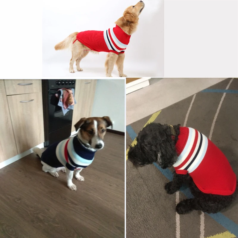 Свитера для домашних собак на осень и зиму теплая одежда для собак золотистый Лабрадор-ретривер зимнее пальто свитера для средних собак TMPC006